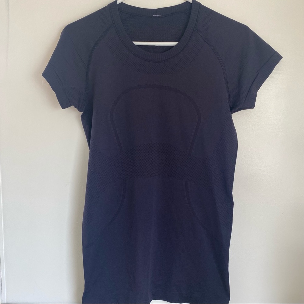 Lululemon Athletica Swiftly Tech Black Crew Top